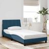 vidaXL Bedframe met LED zonder matras "Hanko" fluweel blauw 100x200 cm