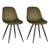 LABEL51 Eetkamerstoelen 2 st Capri 46x56x88 cm legergroen