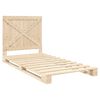 vidaXL Bedframe met hoofdbord massief grenenhout 100x200 cm