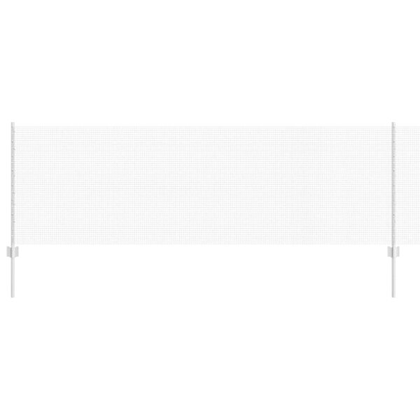 vidaXL Hek met Paal Zilver 0,8 x 10 m Staal