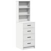 vidaXL Highboard Wit 40 x 41 x 135 cm Bewerkt hout