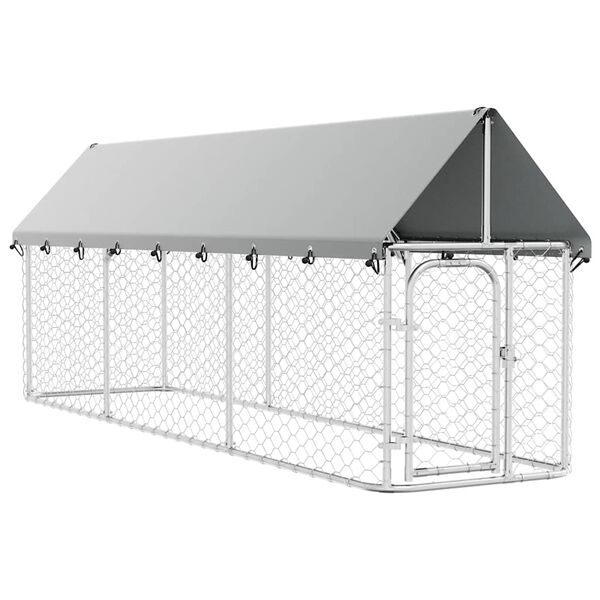 vidaXL Hondenkennel voor buiten met dak 400x100x150 cm