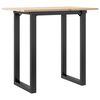 vidaXL Eettafel O-frame 80x50x75 cm massief grenenhout en staal