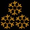 vidaXL Kerstfiguur sneeuwvlok met LED's 3 st 38x37 cm warmwit