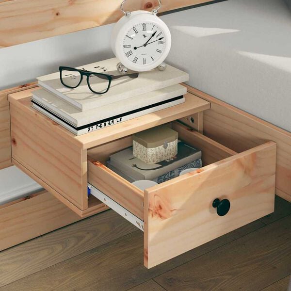 vidaXL Bedframe met hoofdeinde Bruin 120 x 190 cm Massief grenenhout