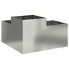 vidaXL Tuin Bloempot Zilver 100 x 100 x 48 cm Gegalvaniseerd staal