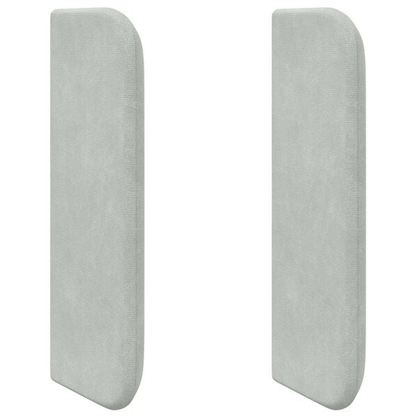 vidaXL Hoofdbord oor Lichtgrijs 40,5 x 40,5 x 4 cm Fluweel