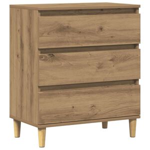 vidaXL Dressoir 60x35x70 cm bewerkt hout artisanaal eikenkleur