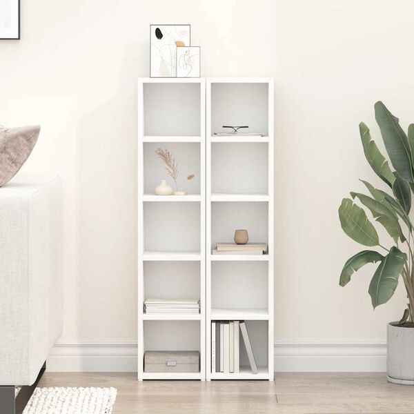 vidaXL Cd-kasten 2 st 21x16x93,5 bewerkt hout wit