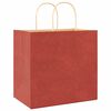 vidaXL Papieren zakken 250 st met hengsels 26x17x25 cm rood