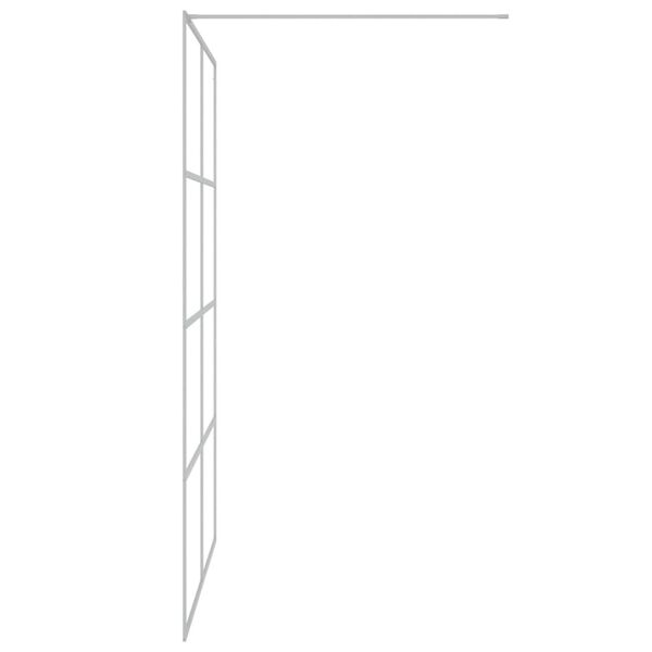 vidaXL Inloopdouchewand 140x195 cm transparant ESG-glas zilverkleurig