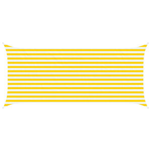 vidaXL Zonneschaduwzeil Geel en Wit 4,5 x 2 m 100% Polyester Oxford
