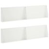 vidaXL Keerwand 4 st 80 x 12 x 40 cm Staal Wit