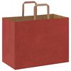 vidaXL Papieren zakken 250 st met hengsels 32x17x25 cm rood