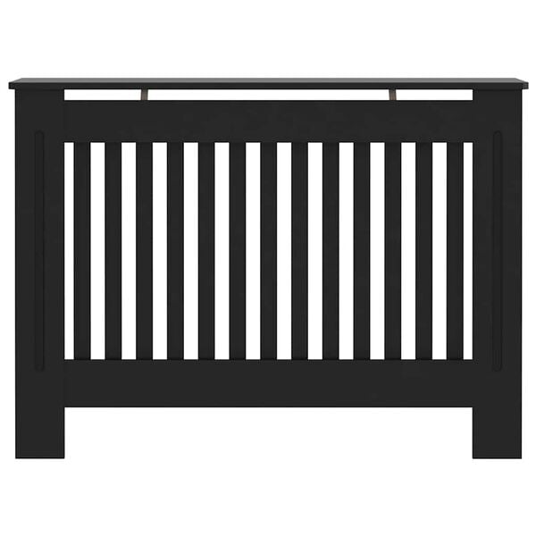 vidaXL Radiatorombouw 112x19x81,5 cm MDF zwart