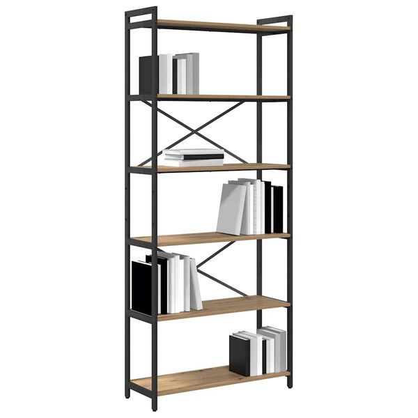 vidaXL Boekenkast Artisan Eiken 40 x 30 x 85 cm Bewerkt hout