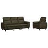 vidaXL Bankstel 2 pcs Legergroen Nep Suede Leer