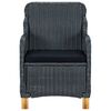 vidaXL 9-delige Tuinset met kussens poly rattan donkergrijs