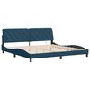 vidaXL Bedframe met LED zonder matras fluweel blauw 200x200 cm