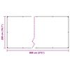 vidaXL Doorzichtig zeildoek met zeilringen 2x8 m PVC