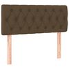 vidaXL Boxspring met matras en LED stof donkerbruin 120x190 cm