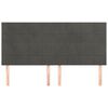vidaXL Hoofdbord donkergrijs 180x5x118/128 cm fluweel