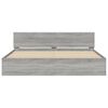 vidaXL Bedframe met hoofdeinde en LED grijs sonoma eiken 200x200 cm