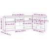 vidaXL Opberghoofdbord met plank Gerookt eiken 120 cm Bewerkt hout