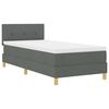 vidaXL Boxspringbed met matras Donkergrijs 90 x 190 cm Stof