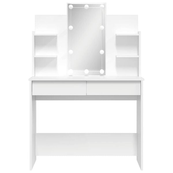 vidaXL Kaptafel met LED-verlichting 96x40x142 cm wit