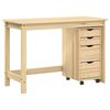 vidaXL Bureau en rollende kast set MOSS 2 st Bruin