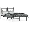 vidaXL Bedframe met hoofdbord metaal zwart 120x190 cm