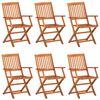 vidaXL 7-delige Tuinset 180x90x75 cm massief acaciahout