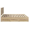 vidaXL Bedframe met lade Sonoma Eiken 200 x 200 cm Ingenieurshout