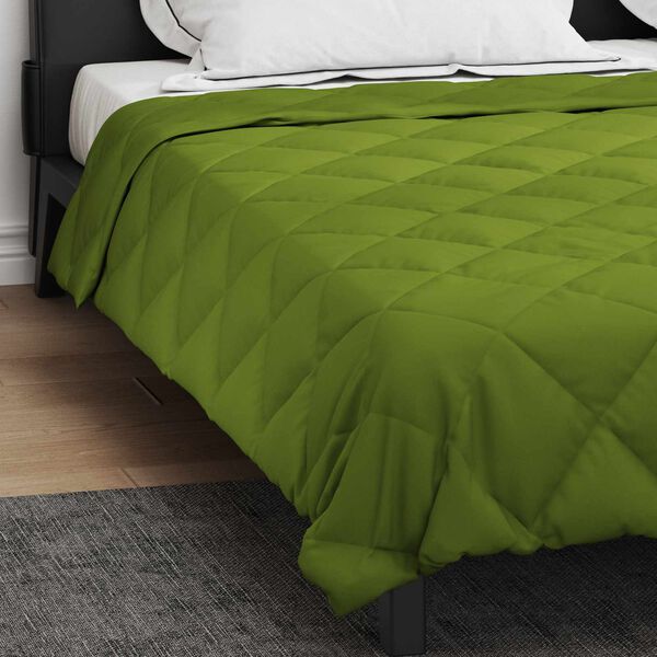 vidaXL Zomer Dekbed Groen 240 x 260 cm Microfiber