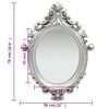 vidaXL Wandspiegel kasteel stijl 56x76 cm zilverkleurig