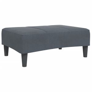 vidaXL Voetenbank 77x55x31 cm fluweel donkergrijs