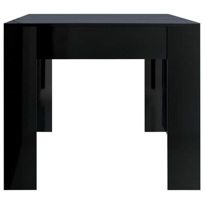 vidaXL Eettafel 180x90x76 cm spaanplaat hoogglans zwart