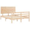 vidaXL Bedframe met hoofdbord massief hout 140x200 cm