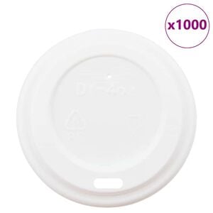 vidaXL Papieren koffiebekerdeksels &Oslash;60 mm 4oz 1000 st kunststof wit