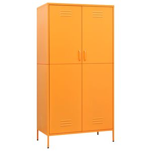 vidaXL Kledingkast 90x50x180 cm staal mosterdgeel