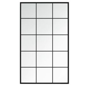 vidaXL Wandspiegel 100x60 cm metaal zwart