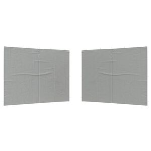 vidaXL Party Tent Zijwand 2 st 300 x 195 cm Lichtgrijs PE en staal