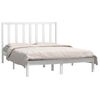 vidaXL Bedframe zonder matras massief grenenhout wit 135x190 cm