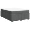 vidaXL Boxspring met matras stof donkergrijs 140x200 cm