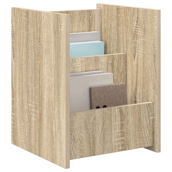 vidaXL Tijdschrift Rek Sonoma Eiken 35 x 35 x 45 cm Bewerkt hout