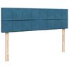 vidaXL Ottoman bed met matras 140x200cm fluweel donkerblauw