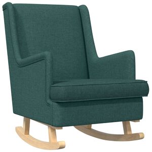 vidaXL Schommelstoel Donkergroen 62 x 80 x 85 cm Stof