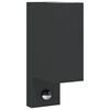 vidaXL Buitenwandlamp met sensor gegoten aluminium zwart