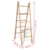 vidaXL Dubbele handdoekenladder met 5 tredes 50x160 cm bamboe